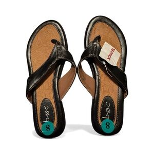 b.o.c. Black Women's Sandals with Tan Insole, NWT, Size 8